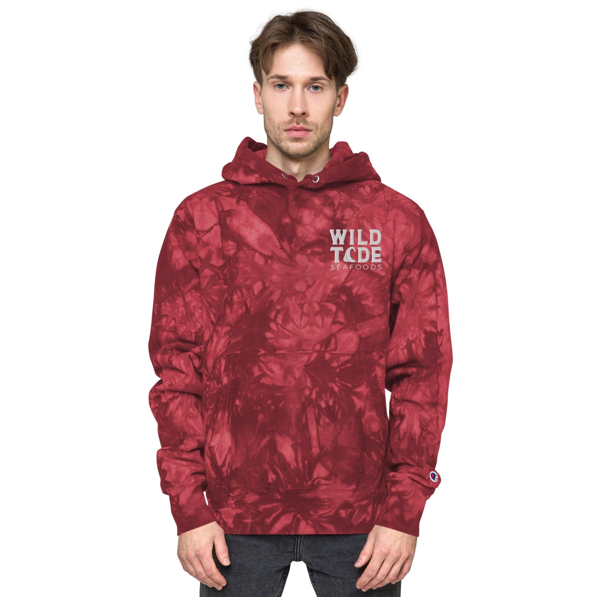 Wild Tide Seafoods Unisex Champion tie-dye hoodie - Wild Tide Seafoods
